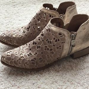 Gold Lace Bootie